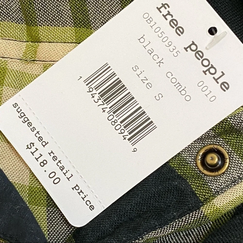 Free People Pacific Plaid Wool Blend Shirt Size Small Women - Picture 16 of 16